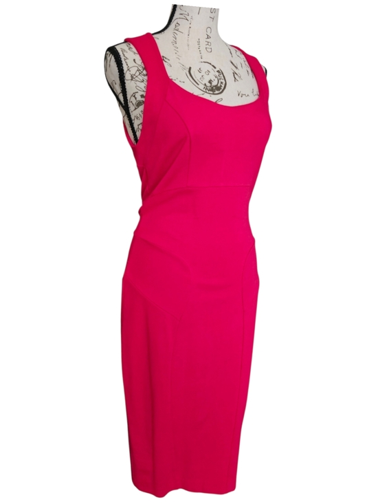 ASOS Hot Pink Midi Sheath Dress - Picture 2 of 4
